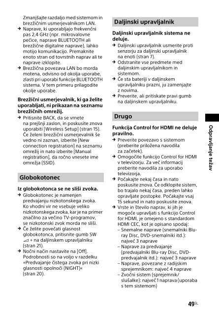 Sony HT-XT2 - HT-XT2 Consignes d&rsquo;utilisation Slov&eacute;nien