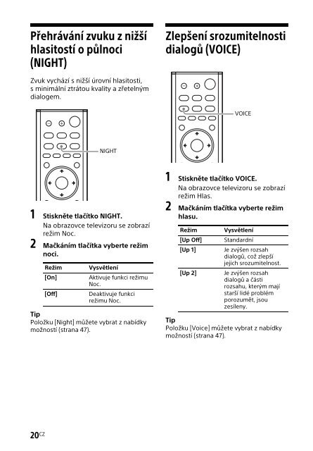 Sony HT-XT2 - HT-XT2 Consignes d&rsquo;utilisation Tch&egrave;que