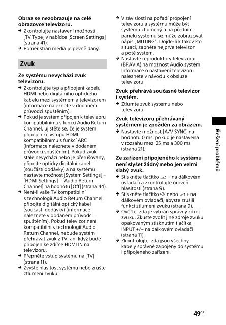 Sony HT-XT2 - HT-XT2 Consignes d&rsquo;utilisation Tch&egrave;que