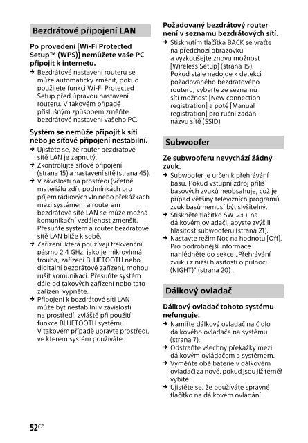 Sony HT-XT2 - HT-XT2 Consignes d&rsquo;utilisation Tch&egrave;que