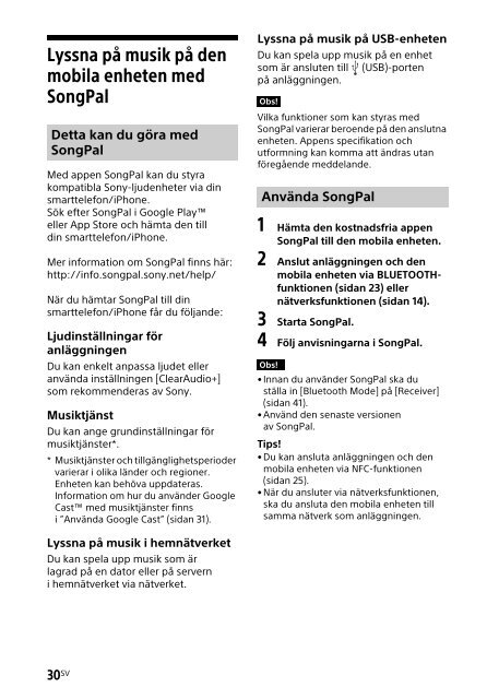 Sony HT-XT2 - HT-XT2 Consignes d&rsquo;utilisation Su&eacute;dois