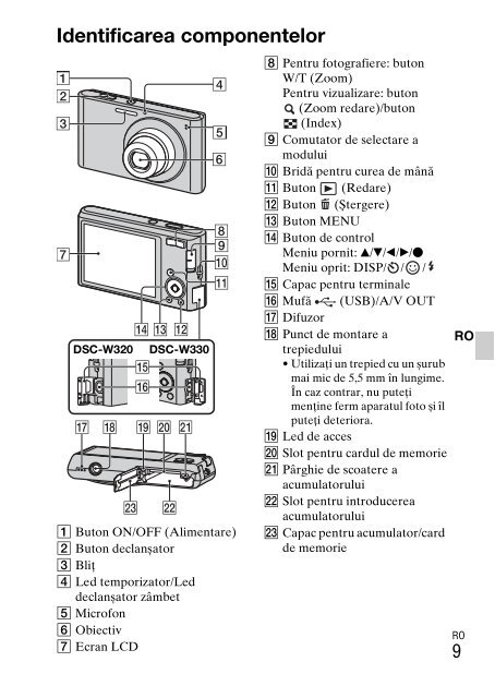 Sony DSC-W330 - DSC-W330 Consignes d&rsquo;utilisation Norv&eacute;gien