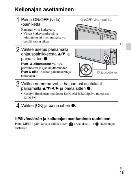 Sony DSC-W330 - DSC-W330 Consignes d&rsquo;utilisation Anglais