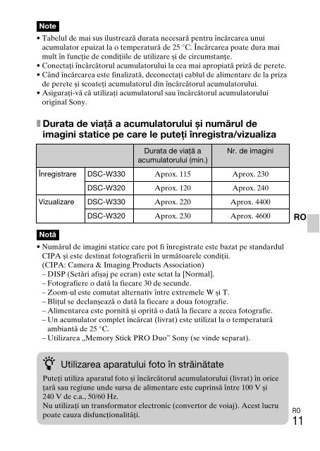 Sony DSC-W330 - DSC-W330 Consignes d&rsquo;utilisation Anglais