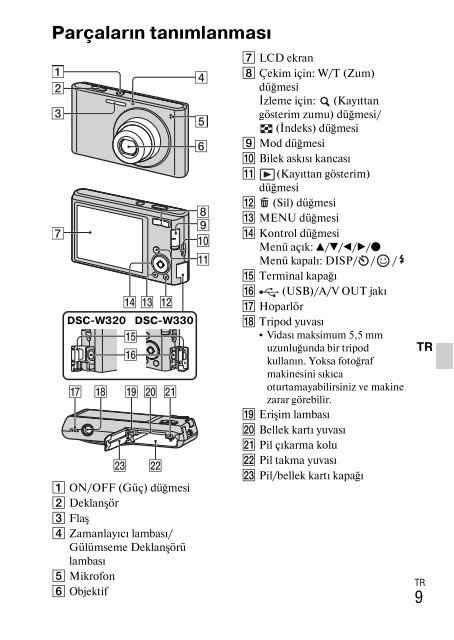 Sony DSC-W330 - DSC-W330 Consignes d&rsquo;utilisation Anglais
