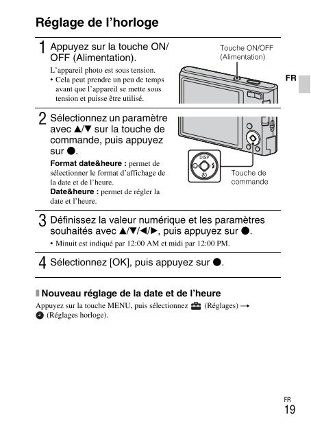 Sony DSC-W330 - DSC-W330 Consignes d&rsquo;utilisation Tch&egrave;que