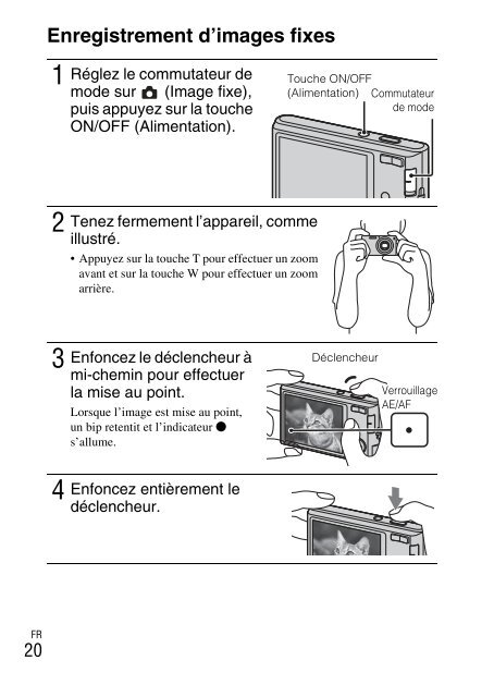 Sony DSC-W330 - DSC-W330 Consignes d&rsquo;utilisation Tch&egrave;que