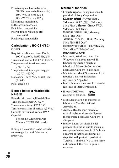 Sony DSC-W330 - DSC-W330 Consignes d&rsquo;utilisation Tch&egrave;que