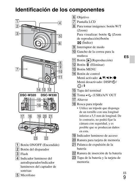 Sony DSC-W330 - DSC-W330 Consignes d&rsquo;utilisation Portugais