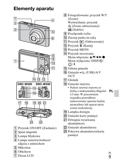 Sony DSC-W330 - DSC-W330 Consignes d&rsquo;utilisation Italien