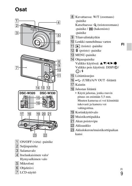 Sony DSC-W330 - DSC-W330 Consignes d&rsquo;utilisation Allemand