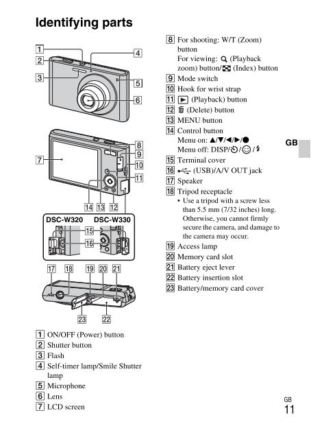 Sony DSC-W330 - DSC-W330 Consignes d&rsquo;utilisation Ukrainien