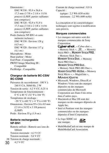 Sony DSC-W330 - DSC-W330 Consignes d&rsquo;utilisation Roumain