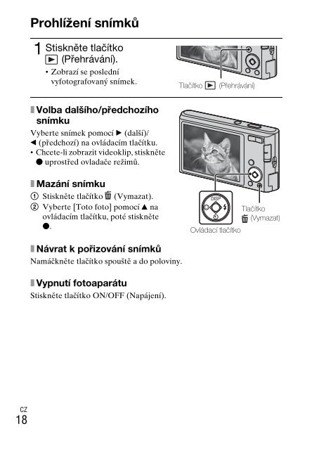 Sony DSC-W330 - DSC-W330 Consignes d&rsquo;utilisation Slovaque