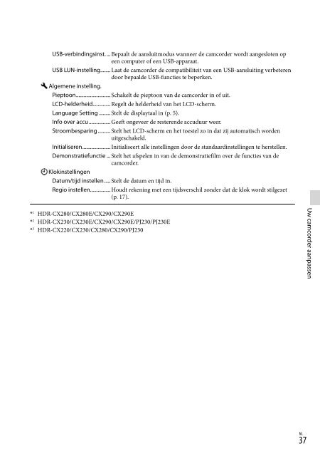 Sony HDR-PJ230E - HDR-PJ230E Consignes d&rsquo;utilisation Fran&ccedil;ais