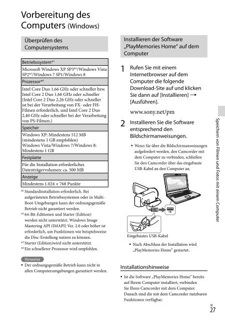 Sony HDR-PJ230E - HDR-PJ230E Consignes d&rsquo;utilisation Fran&ccedil;ais