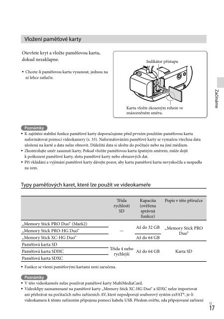 Sony HDR-PJ230E - HDR-PJ230E Consignes d&rsquo;utilisation Tch&egrave;que