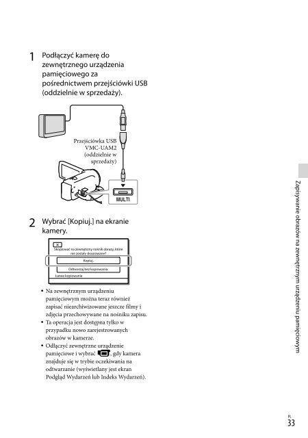 Sony HDR-PJ230E - HDR-PJ230E Consignes d&rsquo;utilisation Polonais