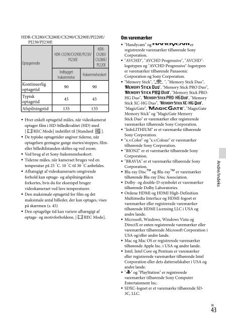 Sony HDR-PJ230E - HDR-PJ230E Consignes d&rsquo;utilisation Su&eacute;dois