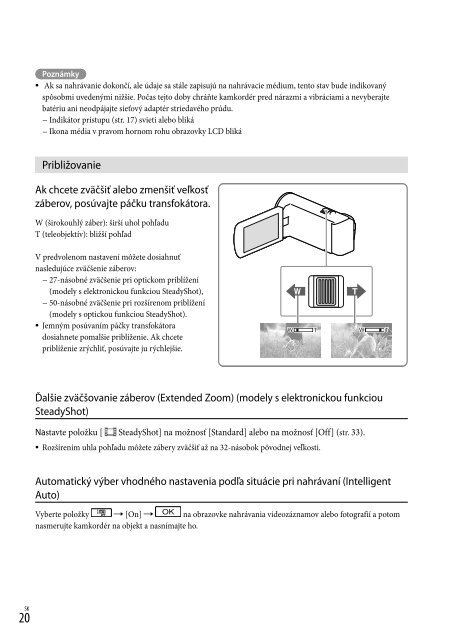 Sony HDR-PJ230E - HDR-PJ230E Consignes d&rsquo;utilisation Slovaque