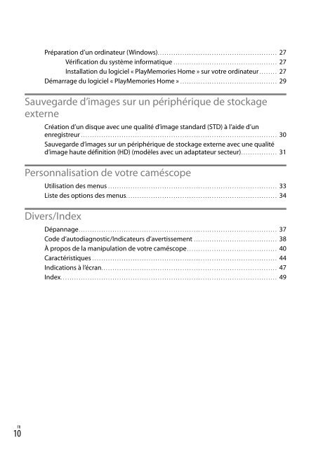 Sony HDR-PJ230E - HDR-PJ230E Consignes d&rsquo;utilisation Portugais