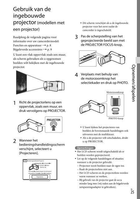 Sony HDR-PJ230E - HDR-PJ230E Consignes d&rsquo;utilisation Portugais