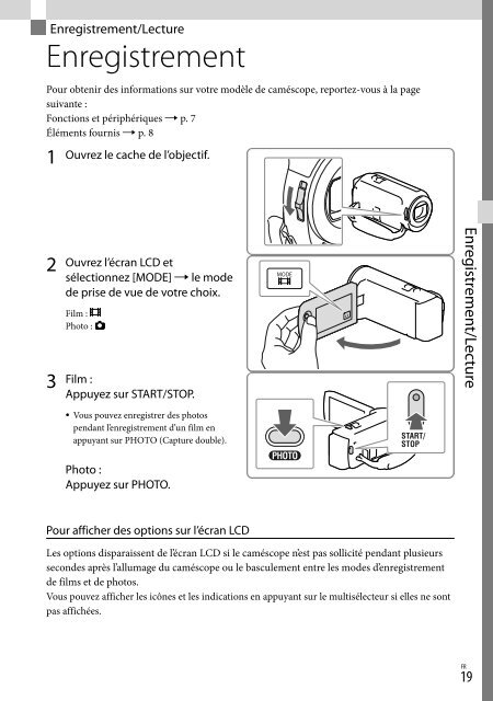 Sony HDR-PJ230E - HDR-PJ230E Consignes d&rsquo;utilisation Portugais