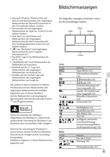 Sony HDR-PJ230E - HDR-PJ230E Consignes d&rsquo;utilisation Allemand