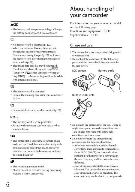 Sony HDR-PJ230E - HDR-PJ230E Consignes d&rsquo;utilisation Anglais