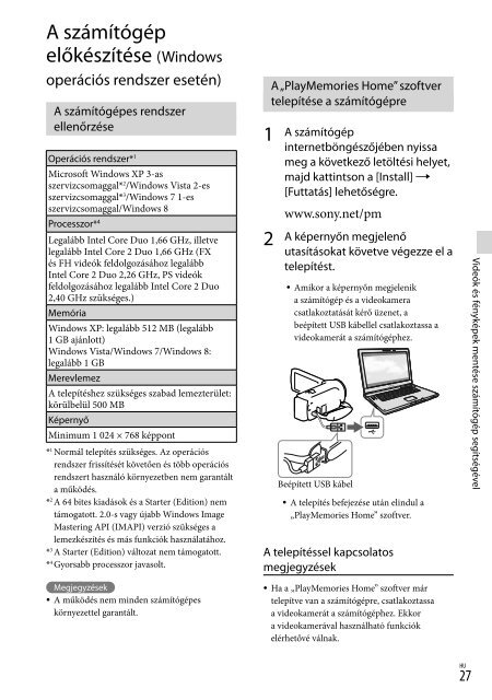 Sony HDR-PJ230E - HDR-PJ230E Consignes d&rsquo;utilisation Hongrois