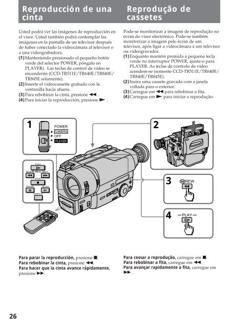 Sony CCD-TR412E - CCD-TR412E Consignes d&rsquo;utilisation Espagnol