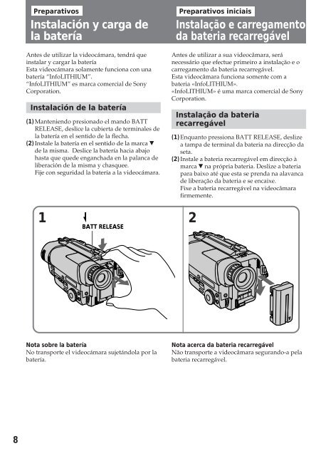 Sony CCD-TR412E - CCD-TR412E Consignes d&rsquo;utilisation Portugais