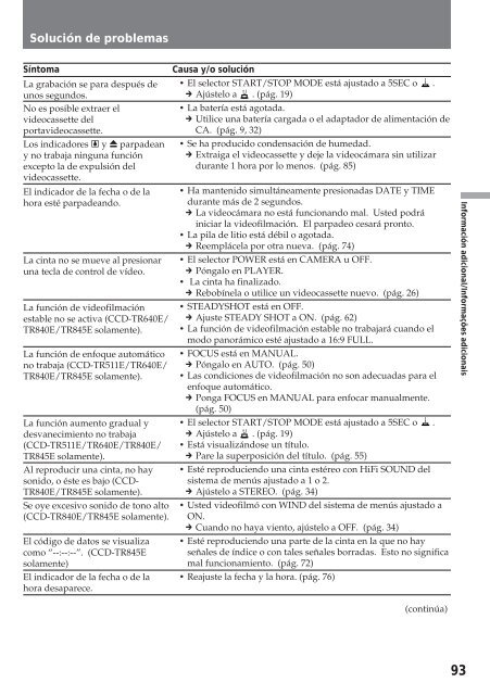 Sony CCD-TR412E - CCD-TR412E Consignes d&rsquo;utilisation Portugais