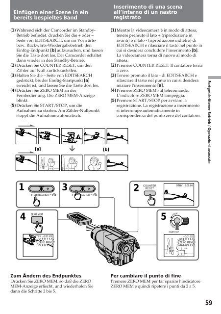 Sony CCD-TR412E - CCD-TR412E Consignes d&rsquo;utilisation Italien