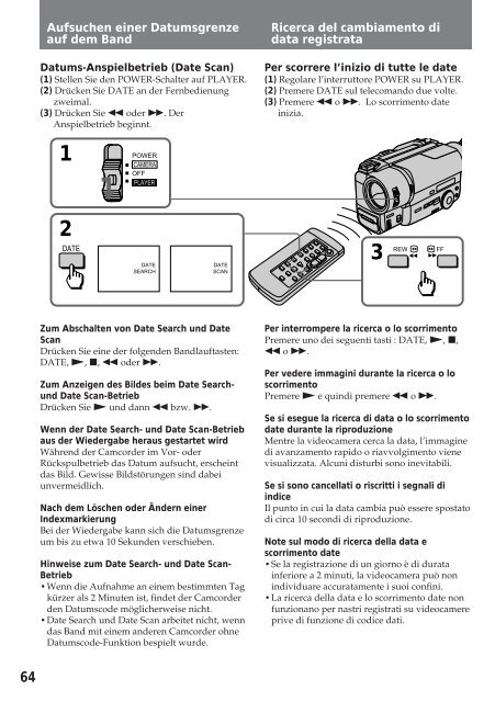 Sony CCD-TR412E - CCD-TR412E Consignes d&rsquo;utilisation Italien