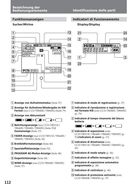 Sony CCD-TR412E - CCD-TR412E Consignes d&rsquo;utilisation Allemand