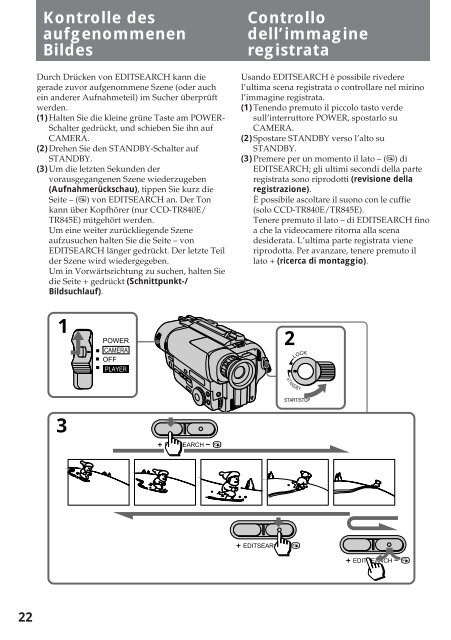 Sony CCD-TR412E - CCD-TR412E Consignes d&rsquo;utilisation Allemand