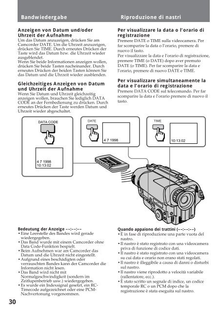 Sony CCD-TR412E - CCD-TR412E Consignes d&rsquo;utilisation Allemand