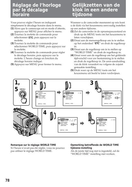 Sony CCD-TR412E - CCD-TR412E Consignes d&rsquo;utilisation