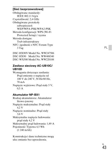 Sony DSC-WX500 - DSC-WX500 Mode d'emploi Tch&egrave;que