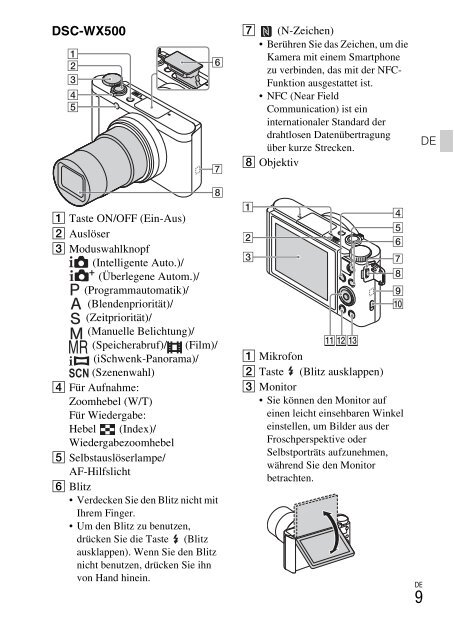 Sony DSC-WX500 - DSC-WX500 Mode d'emploi Tch&egrave;que