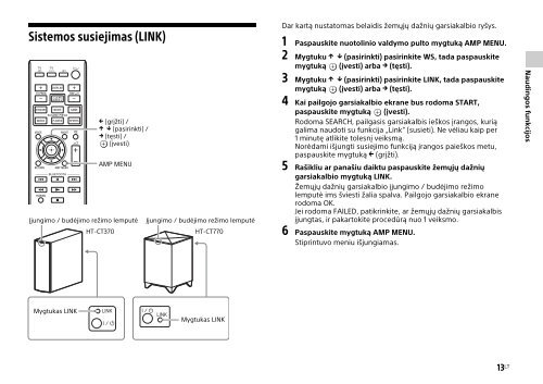 Sony HT-CT770 - HT-CT770 Istruzioni per l'uso Lituano