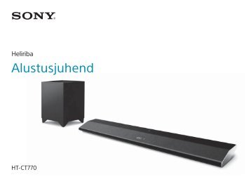 Sony HT-CT770 - HT-CT770 Guida di configurazione rapid Estone