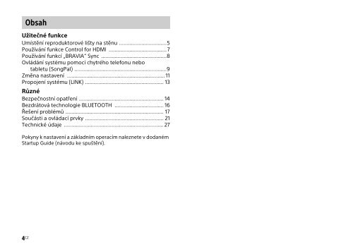 Sony HT-CT770 - HT-CT770 Istruzioni per l'uso Ceco