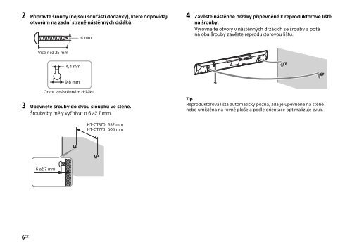 Sony HT-CT770 - HT-CT770 Istruzioni per l'uso Ceco