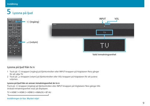 Sony HT-CT770 - HT-CT770 Guida di configurazione rapid Svedese