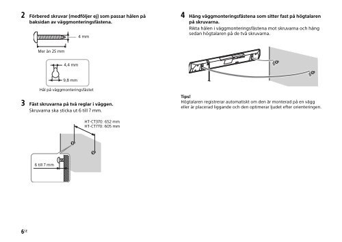 Sony HT-CT770 - HT-CT770 Istruzioni per l'uso Svedese