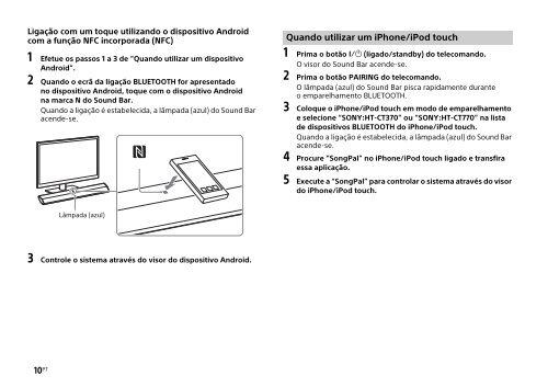 Sony HT-CT770 - HT-CT770 Istruzioni per l'uso Portoghese
