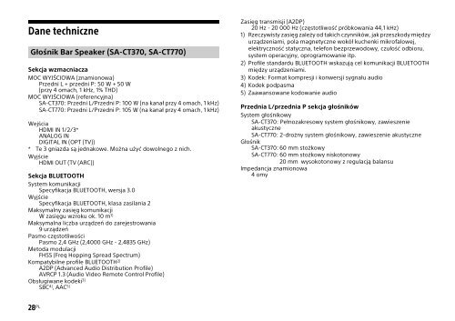 Sony HT-CT770 - HT-CT770 Istruzioni per l'uso Italiano