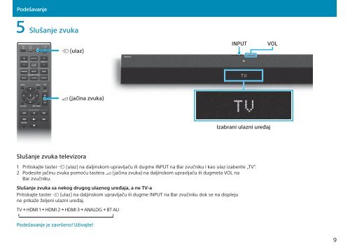 Sony HT-CT770 - HT-CT770 Guida di configurazione rapid Serbo